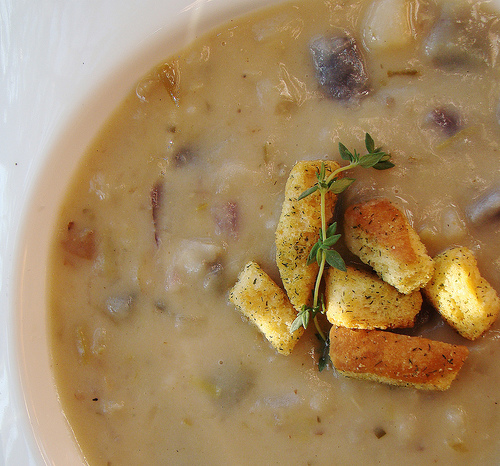 Leek and potato soup