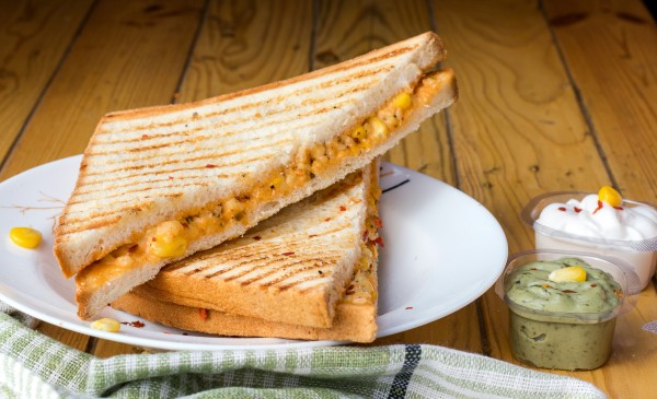 Corn cheese sandwich