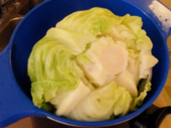 Steamed cabbage