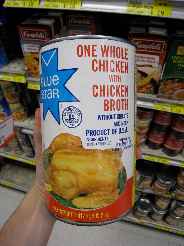 Canned chicken