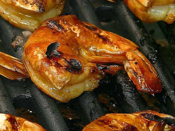 Grilled prawns