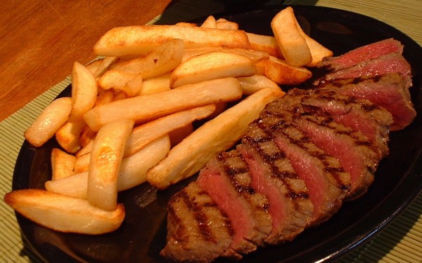 Steak and chips