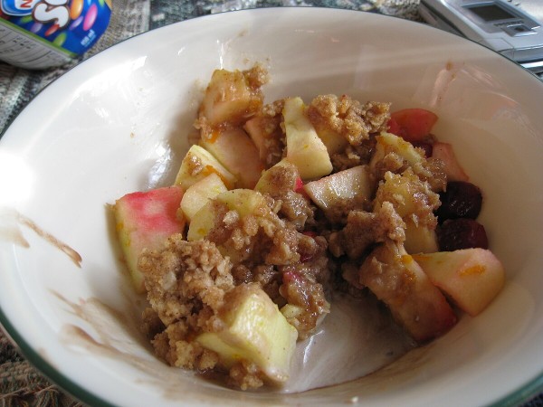 Cranberry apple crisp