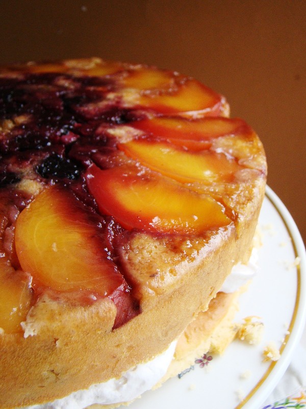 Peach upside down cake