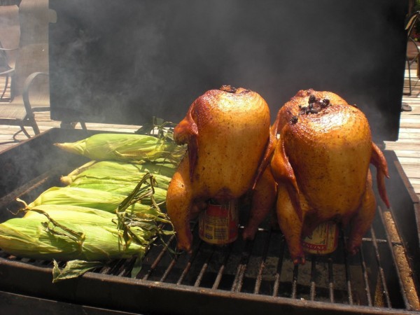 Beer can chicken