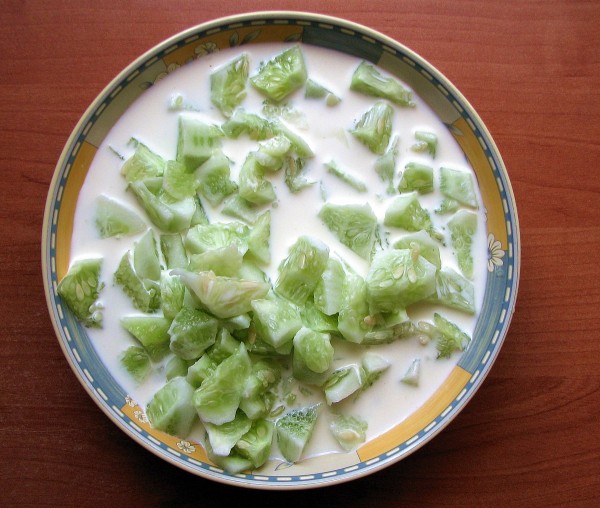 Sour cream cucumbers