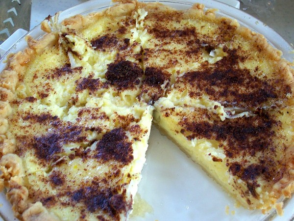 Coconut custard pie