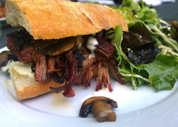 Beef brisket sandwich