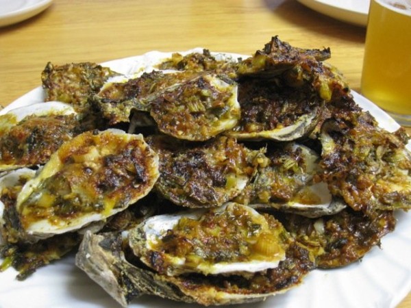 Charbroiled oysters