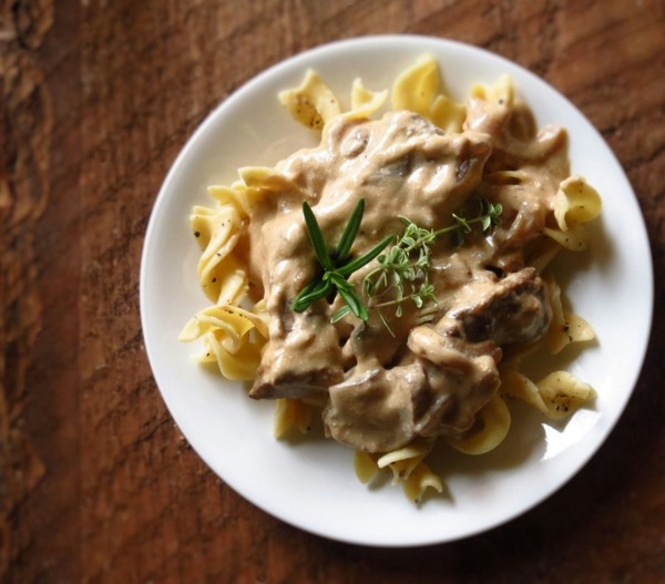 Beef stroganoff