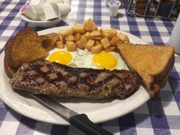 Steak and eggs