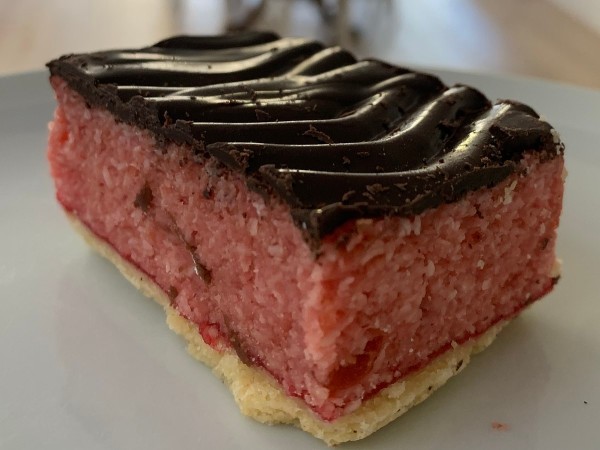 Cherry ripe slice