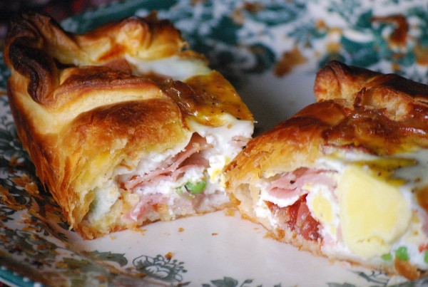 Bacon and egg pie