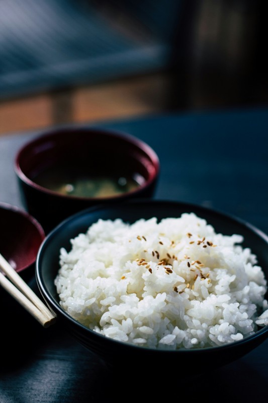 Steamed white rice