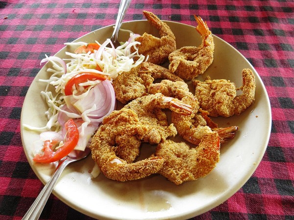 Deep fried prawns