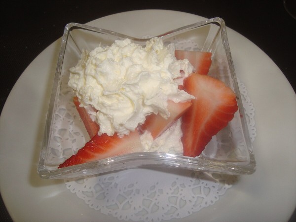 Fresas con crema