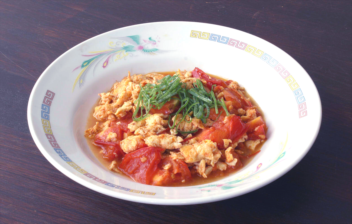 Stir fried tomato and scrambled eggs