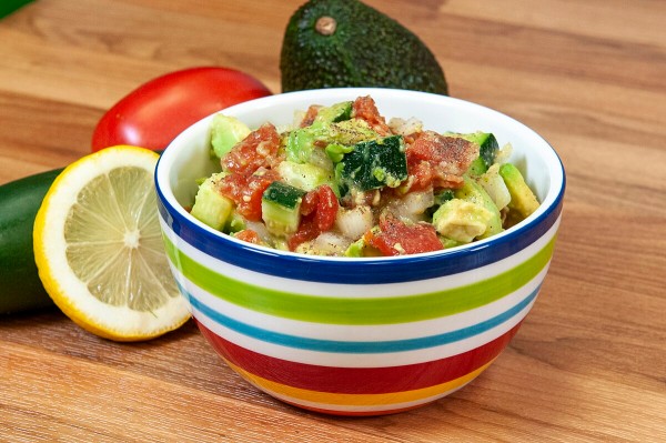 Tomato and cucumber salad