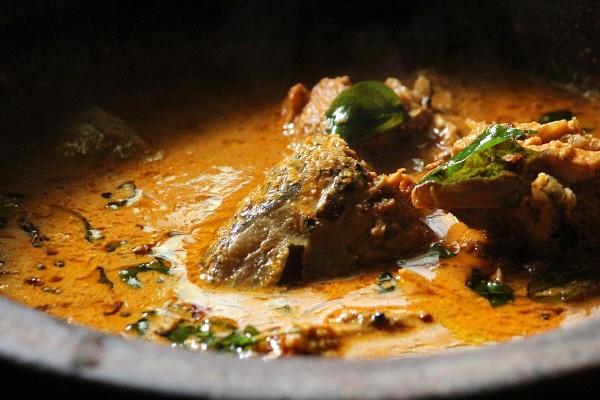 Fish and taro in coconut milk