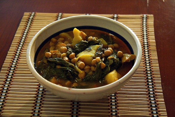 Garbanzos con bacalao