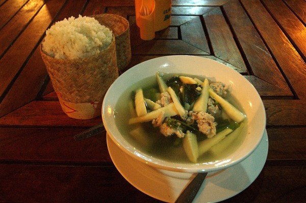 Pork and bamboo soup