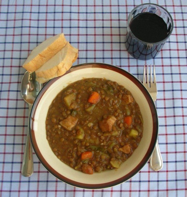 Stewed lentils