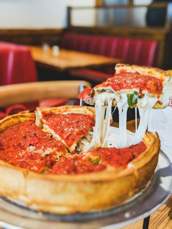 Chicago-style pizza