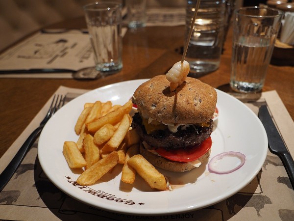 Surf and turf burger