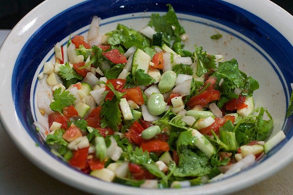 Fava bean salad